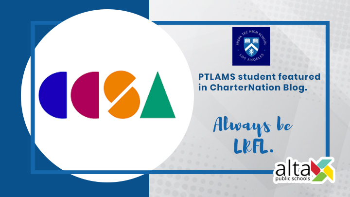 PTLAMS student featured in CharterNation Blog