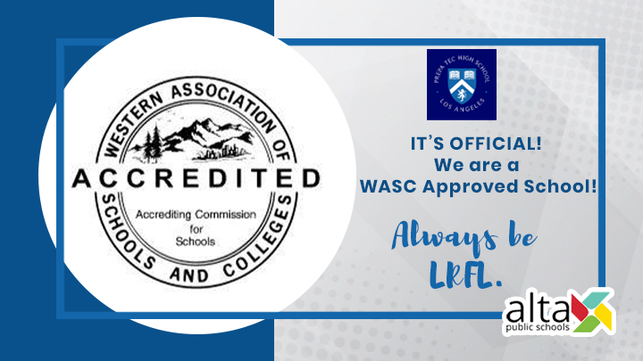 IT’S OFFICIAL! We are a WASC Approved School!